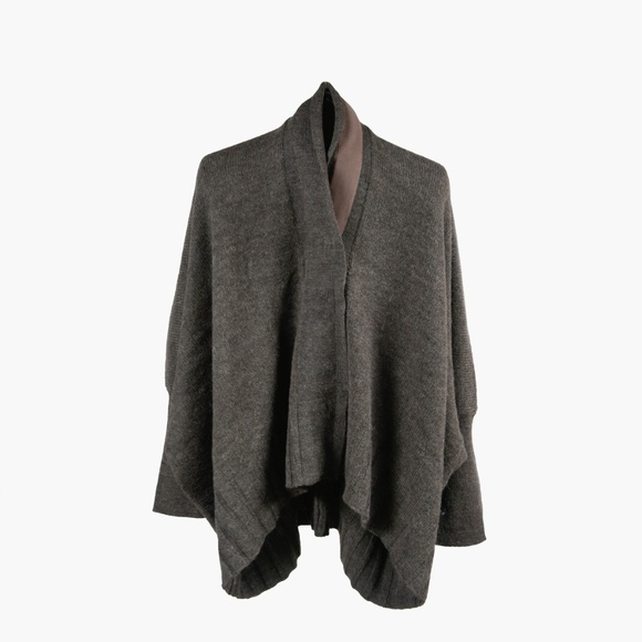 MARELLA Alpaca Wool Blend Box-Cut Coat Jacket Cardigan Snap Closure - Picture 3 of 9